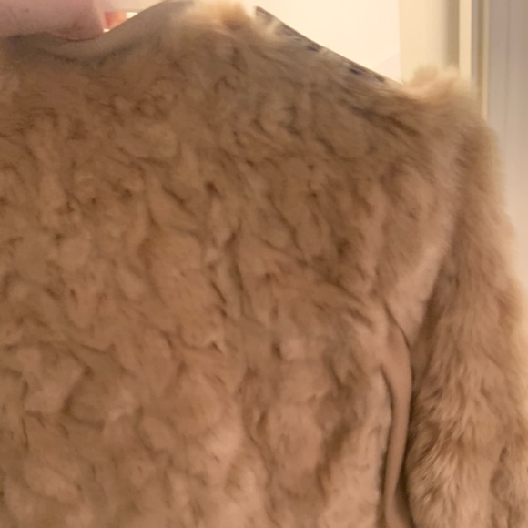 BCBG tan fur jacket - Picture 3 of 4